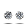 White Gold Earrings With Moissanite