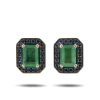 Gold Earrings With Emeralds And Sapphires