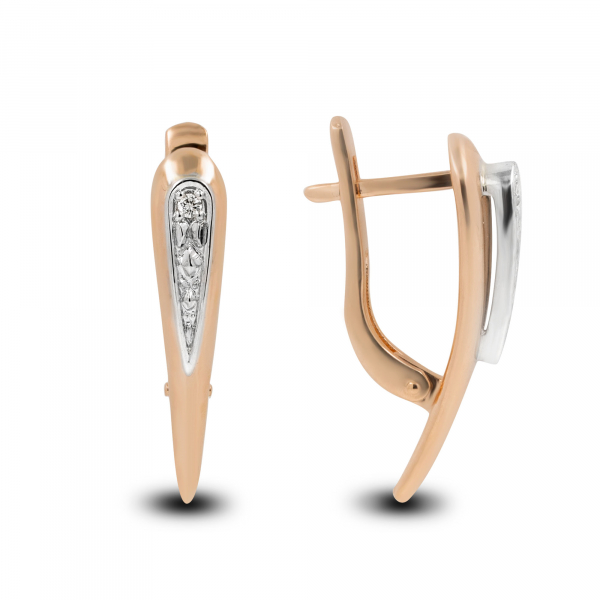 Gold Earrings With Diamond Golden Grace