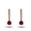Gold Earrings With Rubies And Diamonds  Ruby Elegance