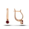 Gold Earrings With Ruby