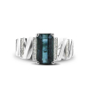 White gold ring with tourmaline ZigZag 
