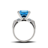 White Gold Ring With Topaz And Diamonds  Ocean of Desires