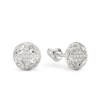 Rhombus Form white Gold Earrings