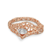 Seashell With Stone Rose Gold Ring