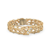 Coral Ring With Diagonal From Yellow Gold