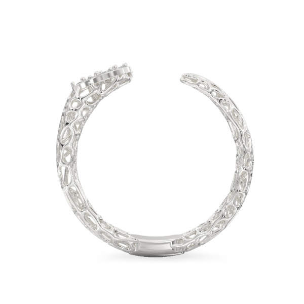Neat Coral Ring From White Gold