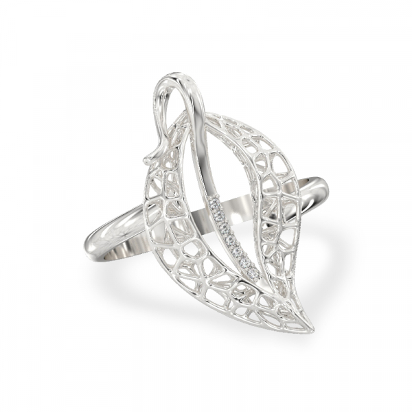 Jasmine Leaf White Gold  