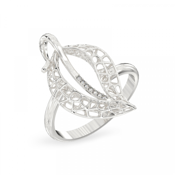Jasmine Leaf White Gold  