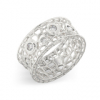 Coral BubblesRing With Stones From White Gold