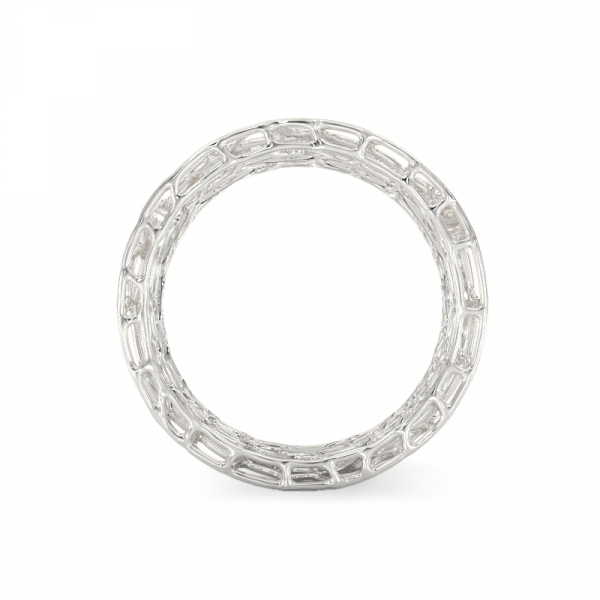 Coral BubblesRing With Stones From White Gold