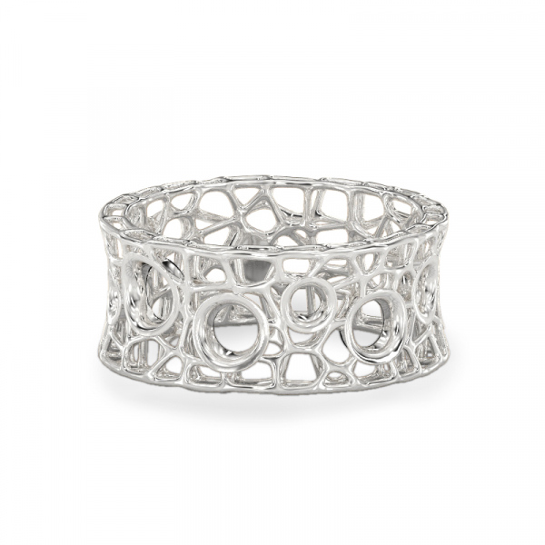 Valge kullast sõrmus Korallimullid