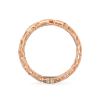 Coral Ring With Diagonal From White Gold