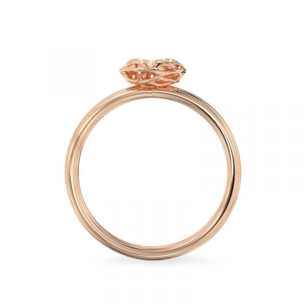 Trillion Form Rose Gold Ring