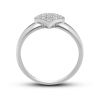 White Gold Ring Rhombus With Diamonds