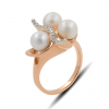 Gold Rings Three Pearls