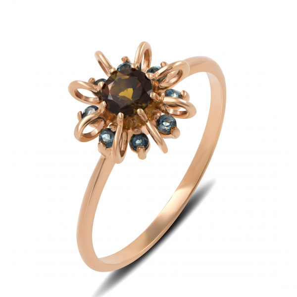 Gold Ring With Brown Sapphire