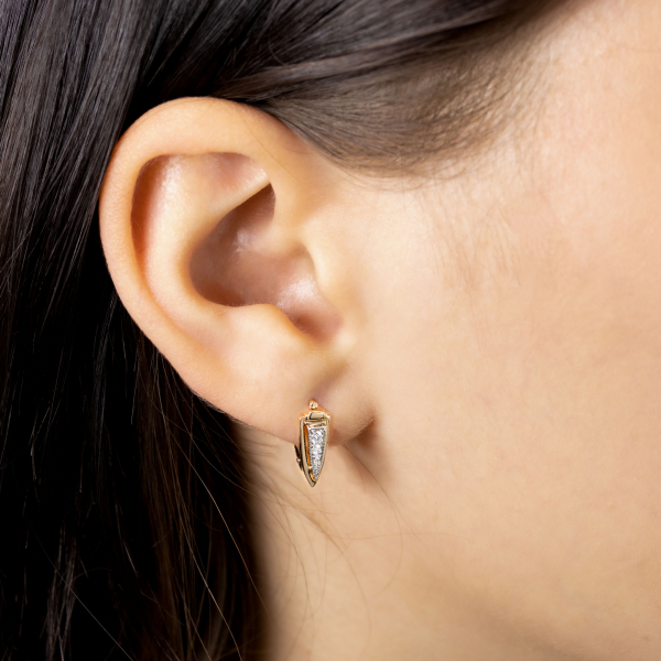 Gold Earrings With Diamonds