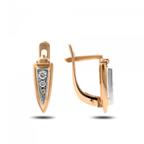 Gold Earrings With Diamonds