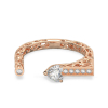 Rose Gold Ring With Heart Stone