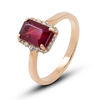 Gold Ring With Ruby and Diamond