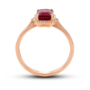 Gold Ring With Ruby and Diamond