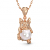 Gold Plated Pendant  French Bulldog