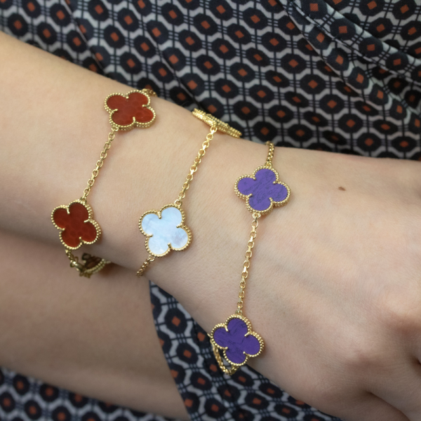 Gold Plated Bracelet With Carnelian