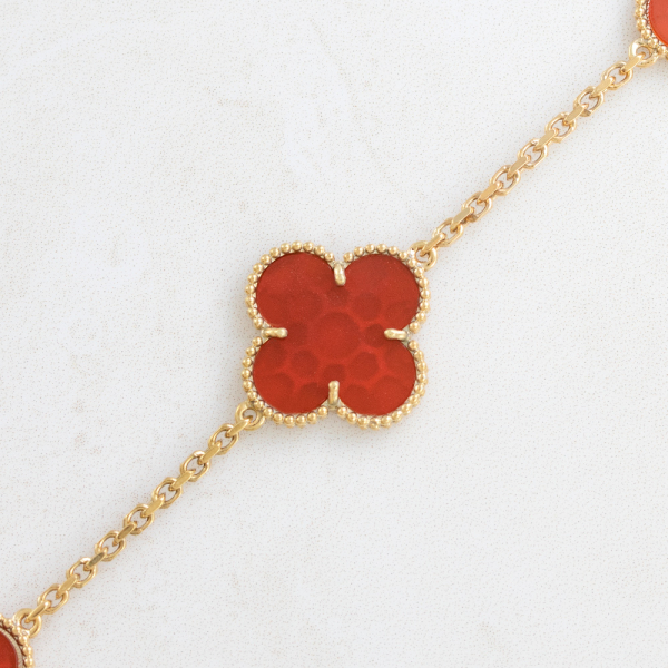 Gold Plated Bracelet With Carnelian