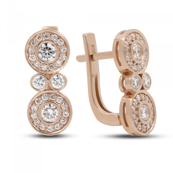 Gold Earrings With Diamonds