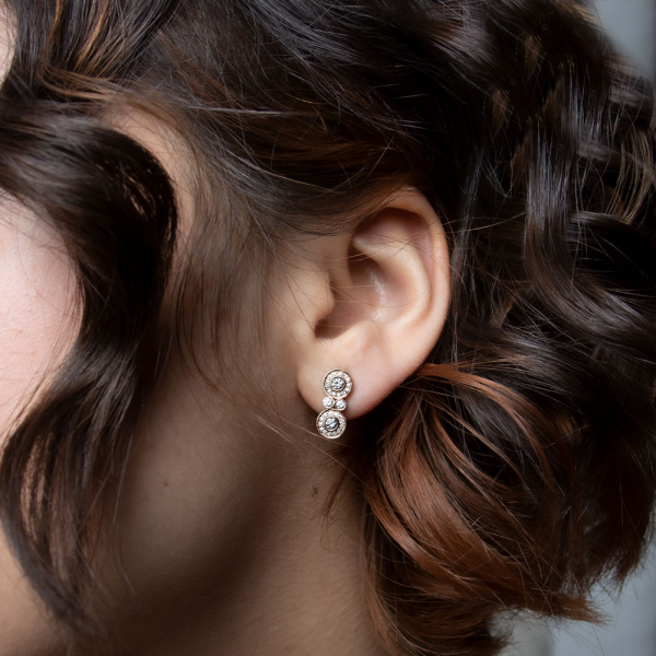 Gold Earrings With Diamonds