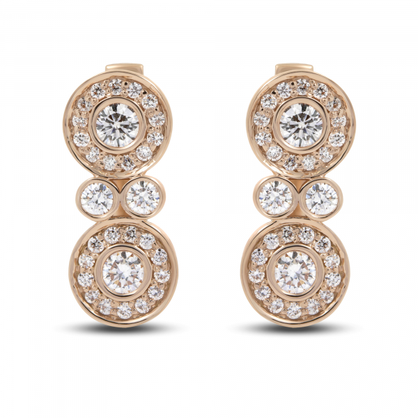 Gold Earrings With Diamonds