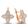 Gold Earrings  Lily with Diamonds