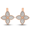 Gold Earrings  Lily with Diamonds