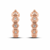Gold Earrings Honeycomb With Diamonds