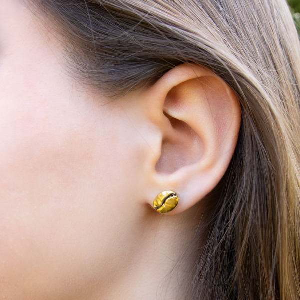 Gold Plated Earrings Coffee
