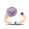 Ring with a Star Ruby and Diamonds  Saturn