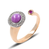 Ring with a Star Ruby and Diamonds  Saturn