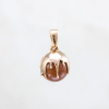 Gold Pendant With Brown Aventurine
