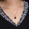 Gold Pendant With Blue Aventurine