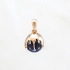 Gold Pendant With Blue Aventurine