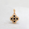 Золотой кулон Mini Clover c ониксом