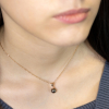 Gold Pendant With Black Pearl