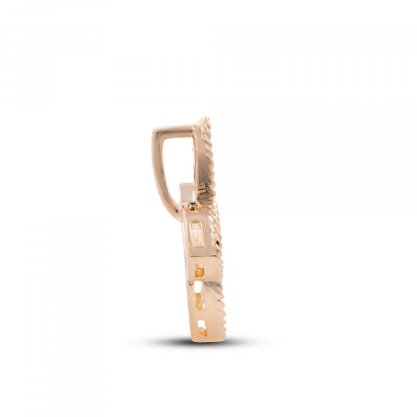 Gold Pendant Lily With Diamonds