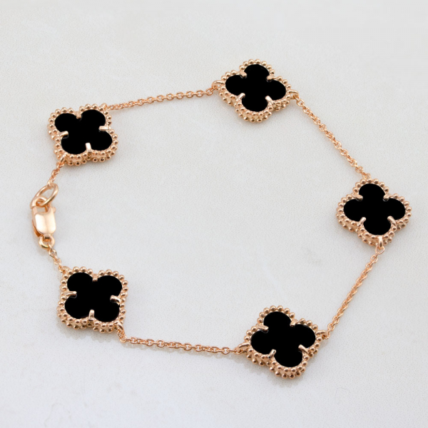 Bracelet Clover With Onyx