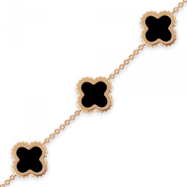 Bracelet Clover With Onyx