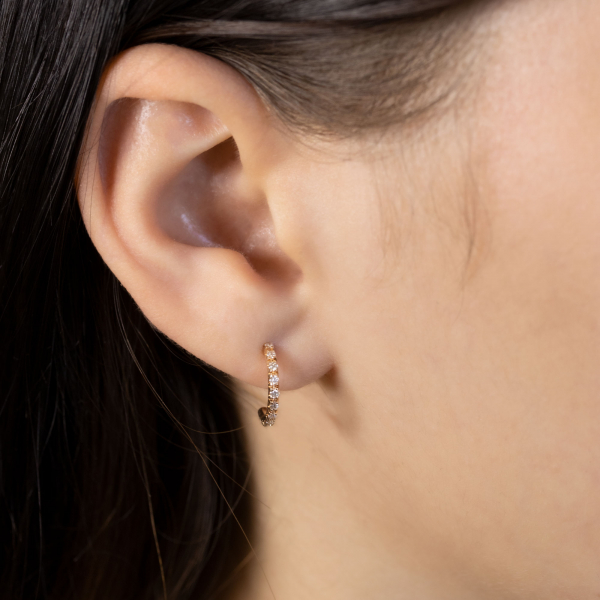 Gold Earrings With Diamonds