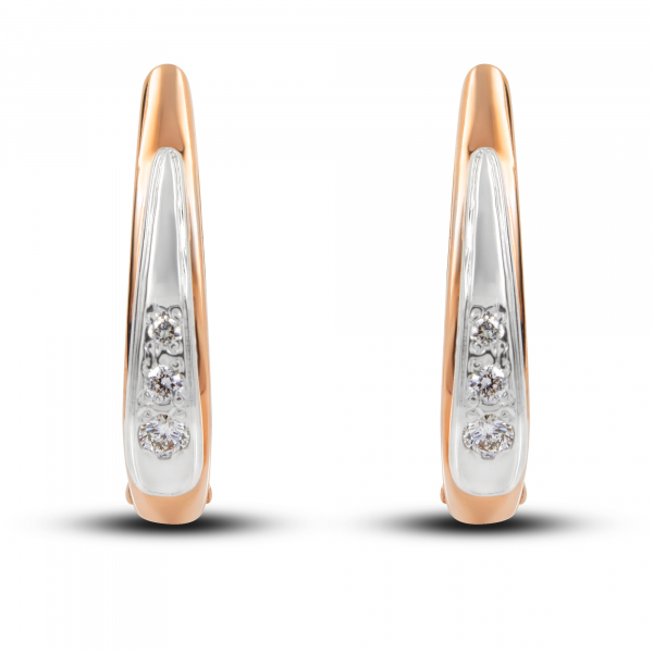 Gold Earrings With Diamonds