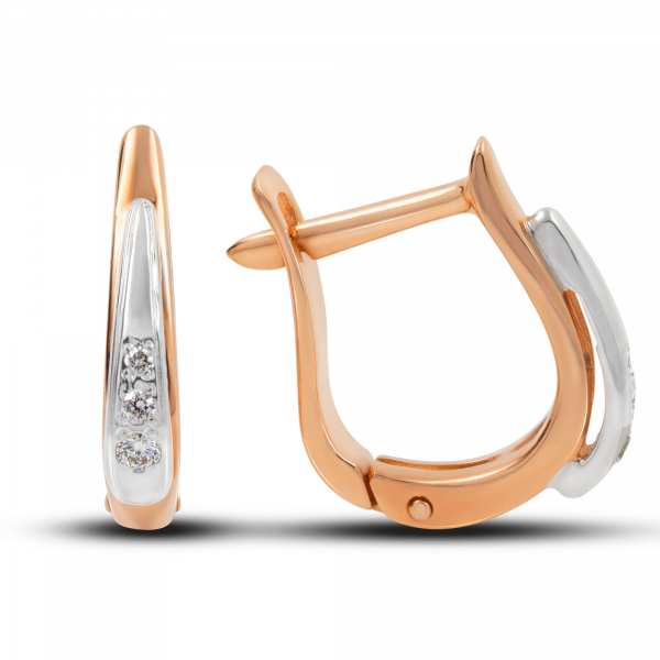 Gold Earrings With Diamonds