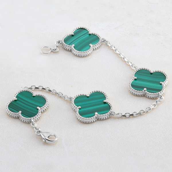 Silver Bracelet With Malachetes